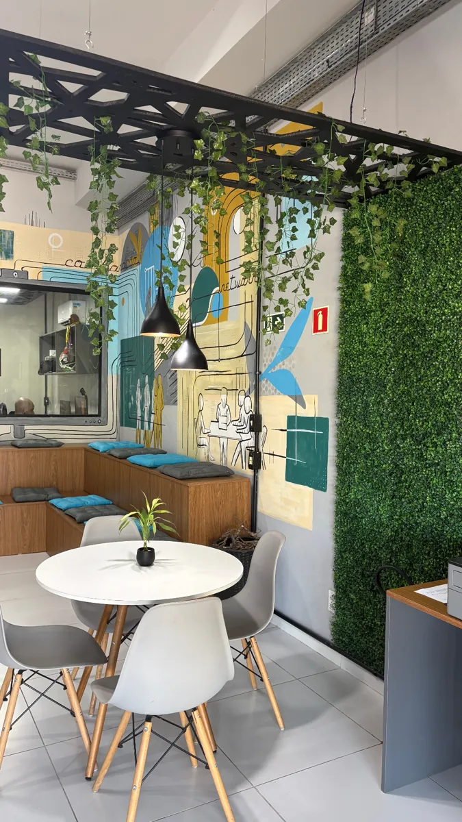 Área comum do coworking